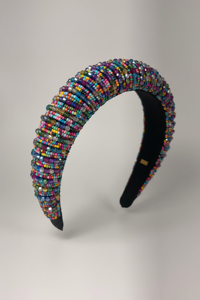 Black Beaded Headband