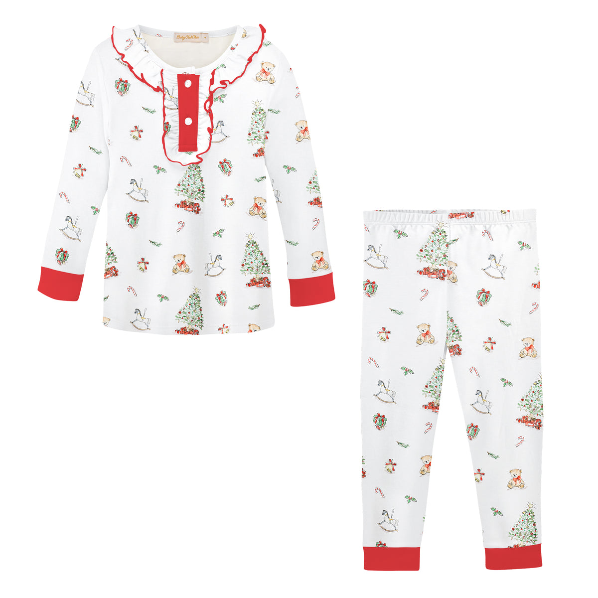 Christmas Tree Printed Pima Kid Set