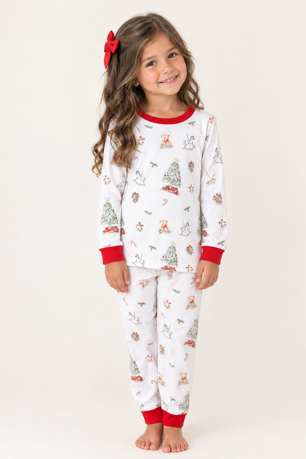Christmas Tree Printed Pima Kid Set