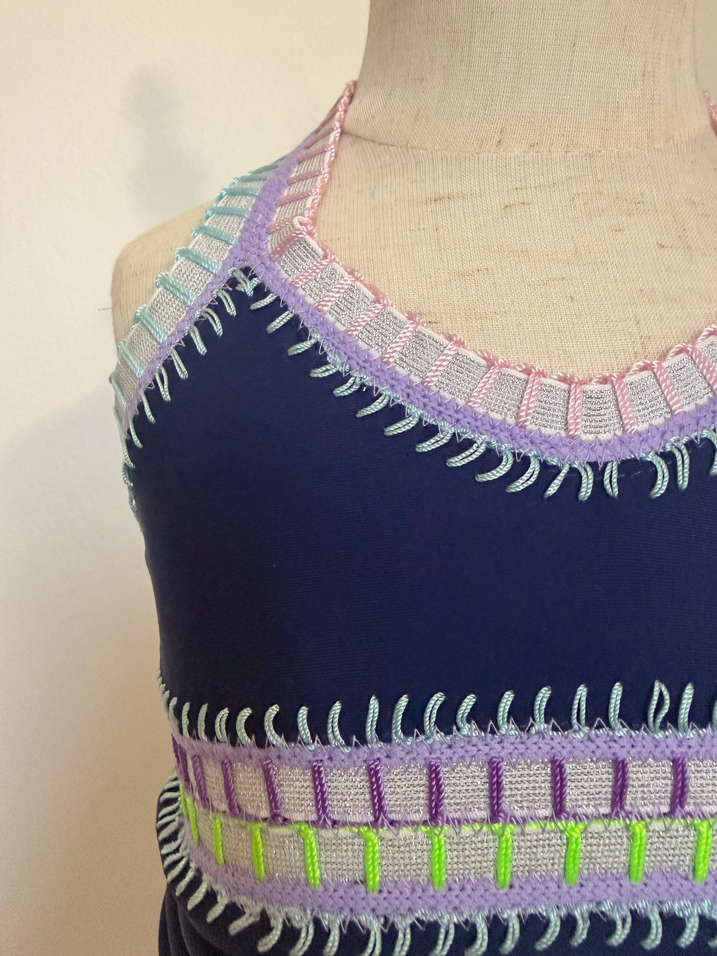 Rainbow Embroidered Tankini