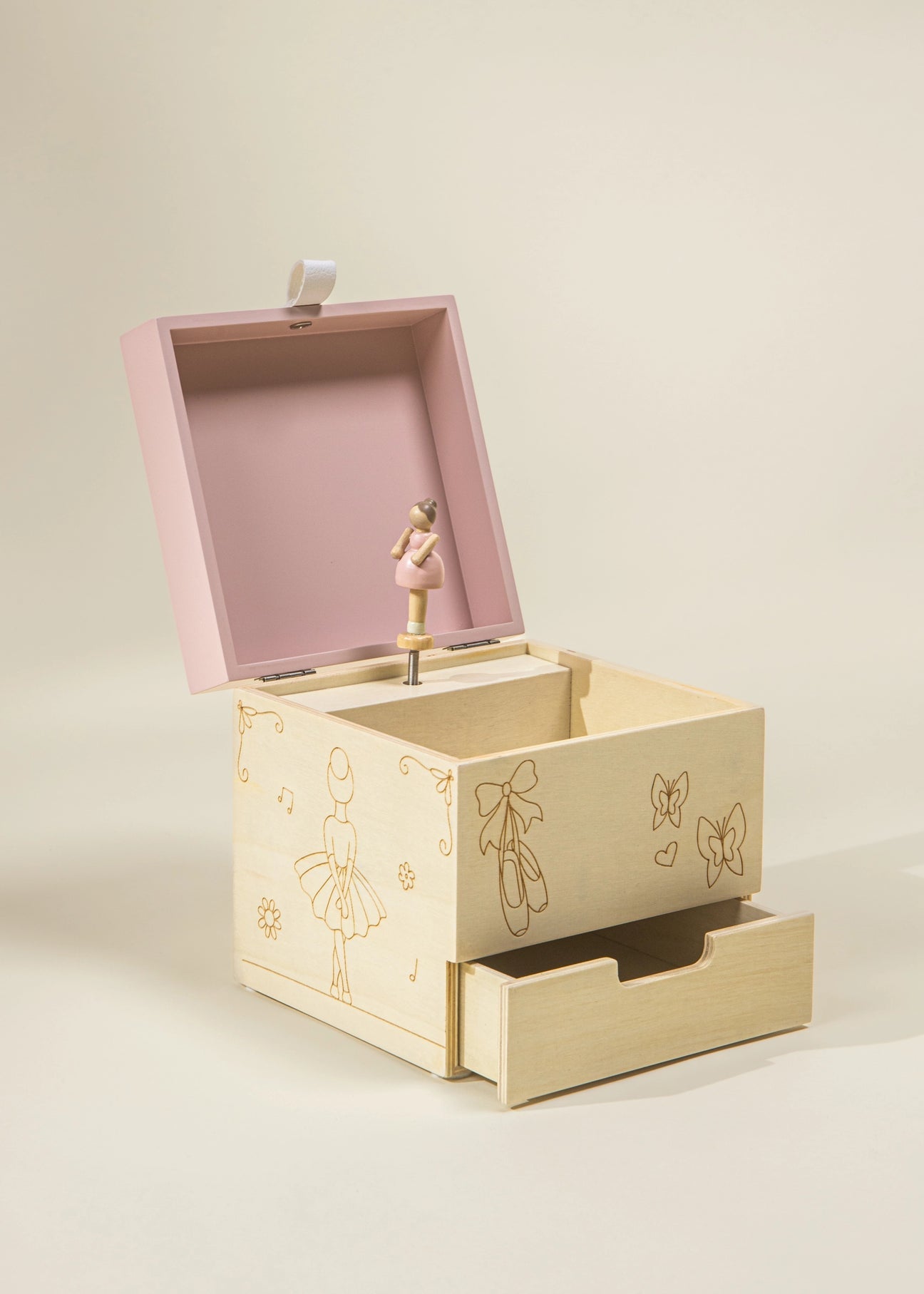 Wooden Musical Souvenir Box-Ballerina