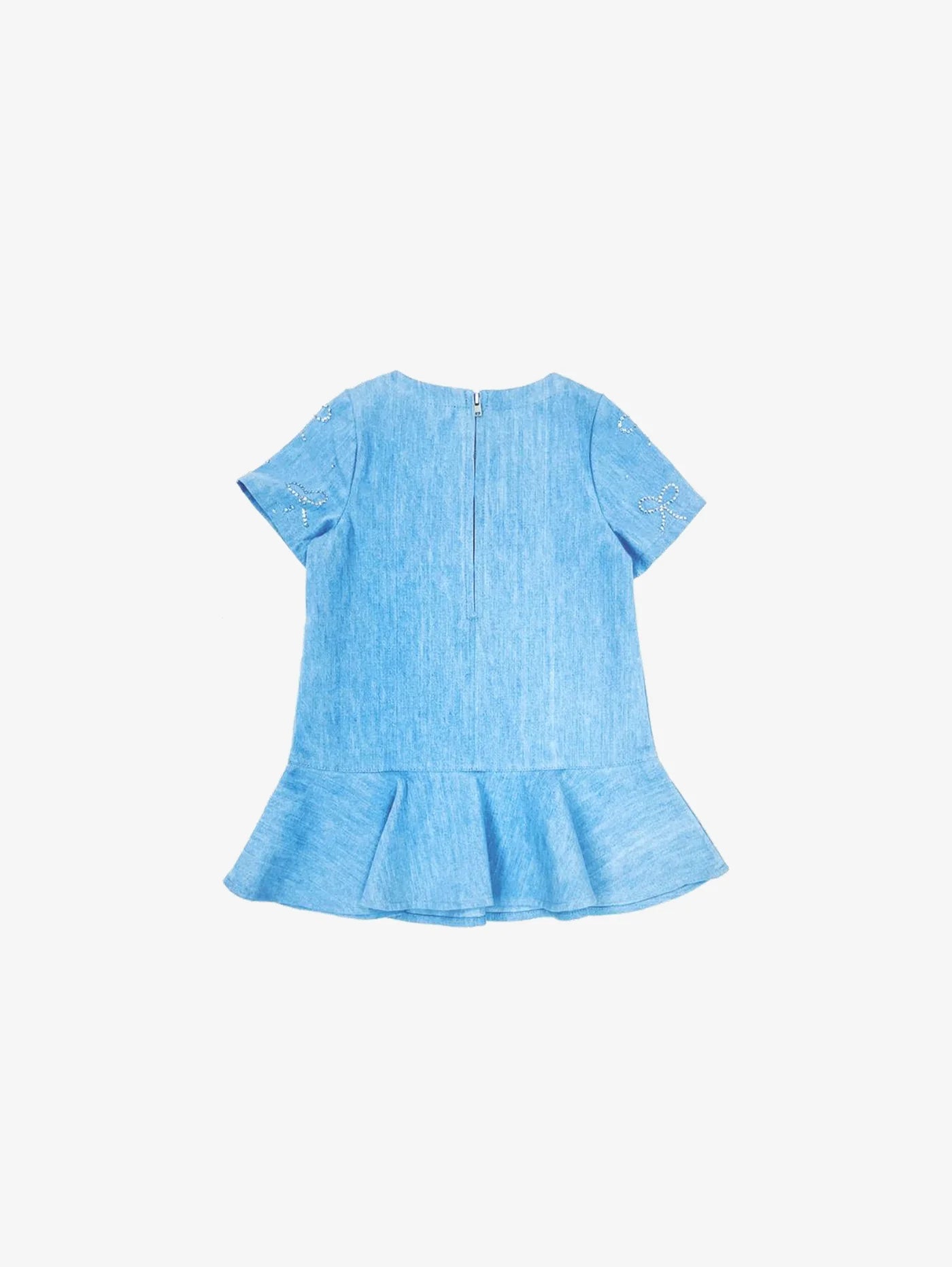 Bettina Crystal Bow Denim Dress