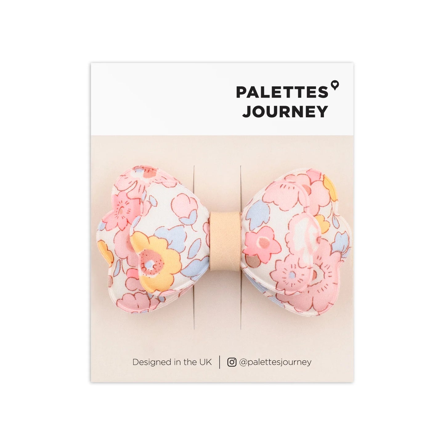Puffy Bow Clips Liberty Betsy Rustic Blush Bloomfield