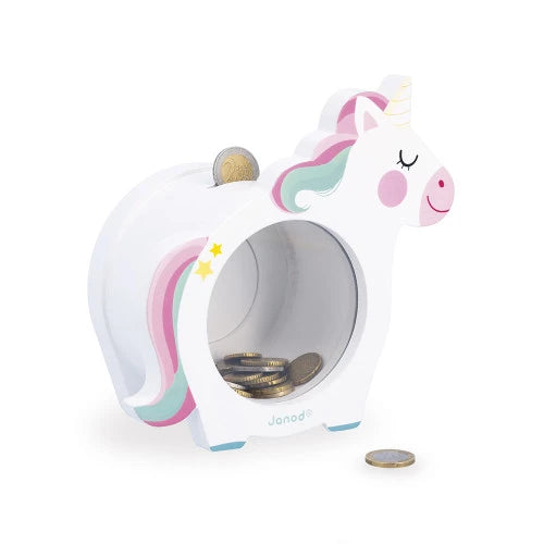 Wooden Unicorn Piggy Bank