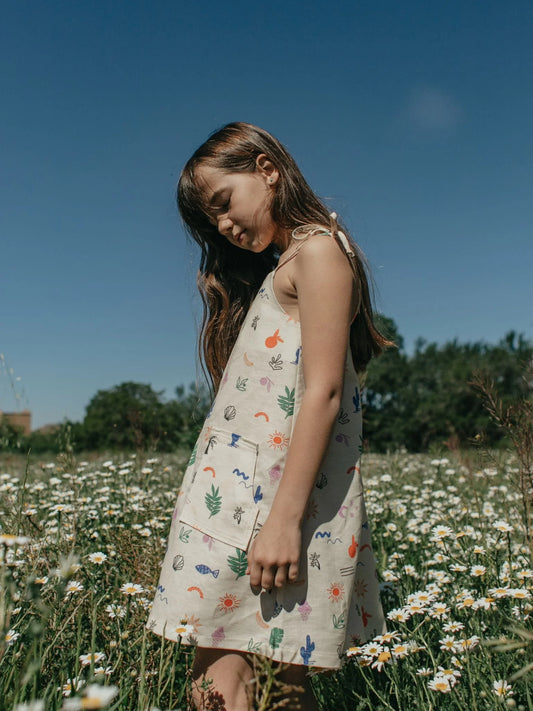 LINEN DRESS - SAFARI