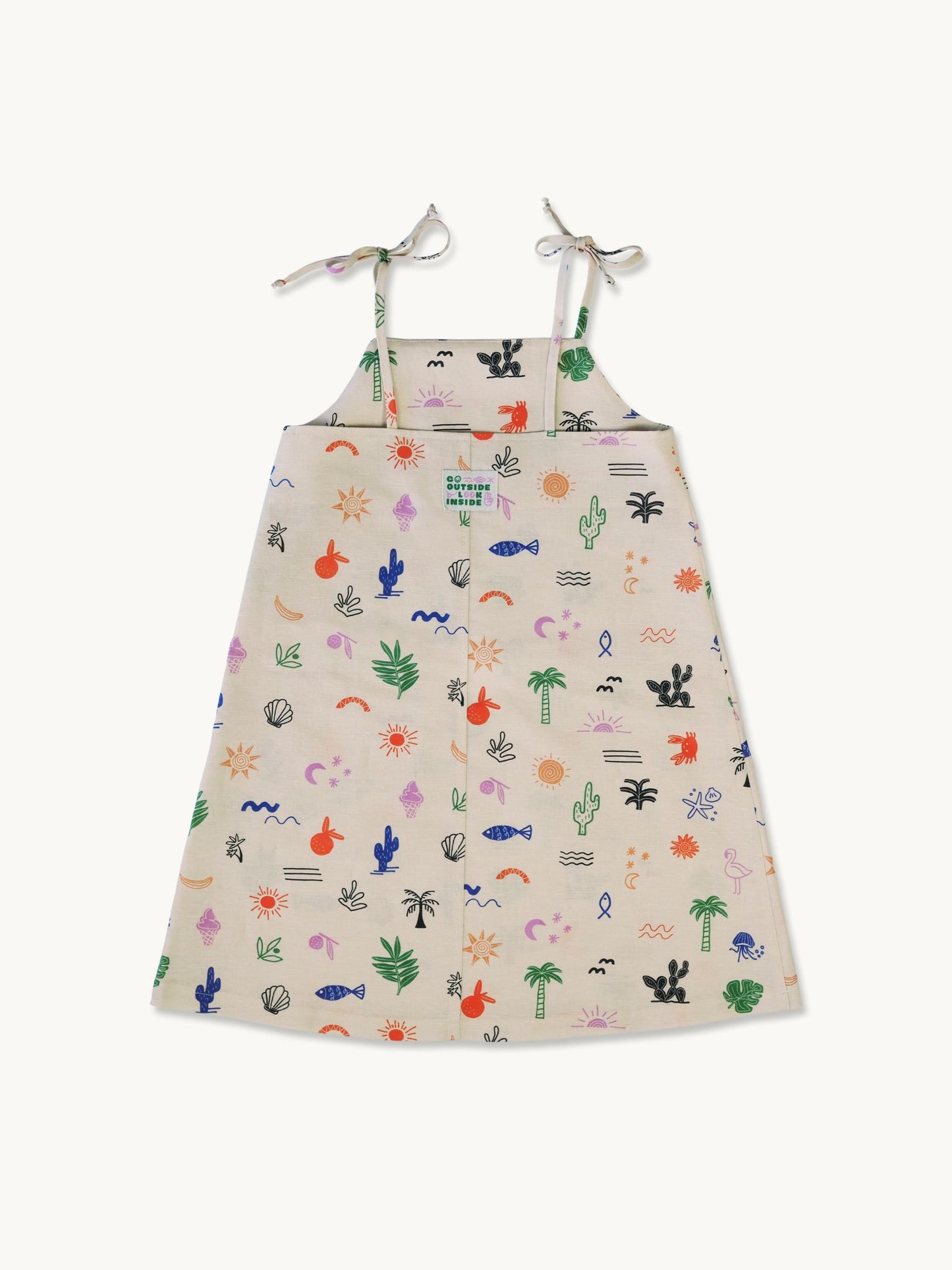 LINEN DRESS - SAFARI
