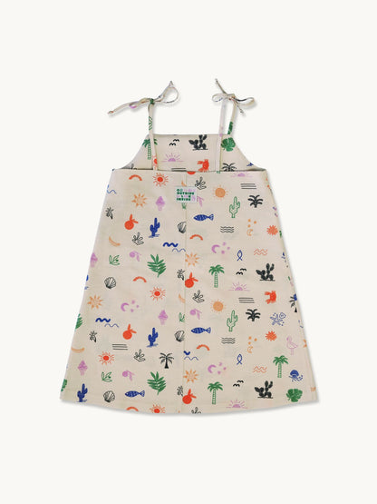 LINEN DRESS - SAFARI