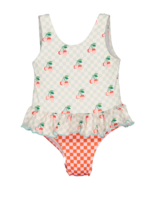 Cherries square swimsuit
