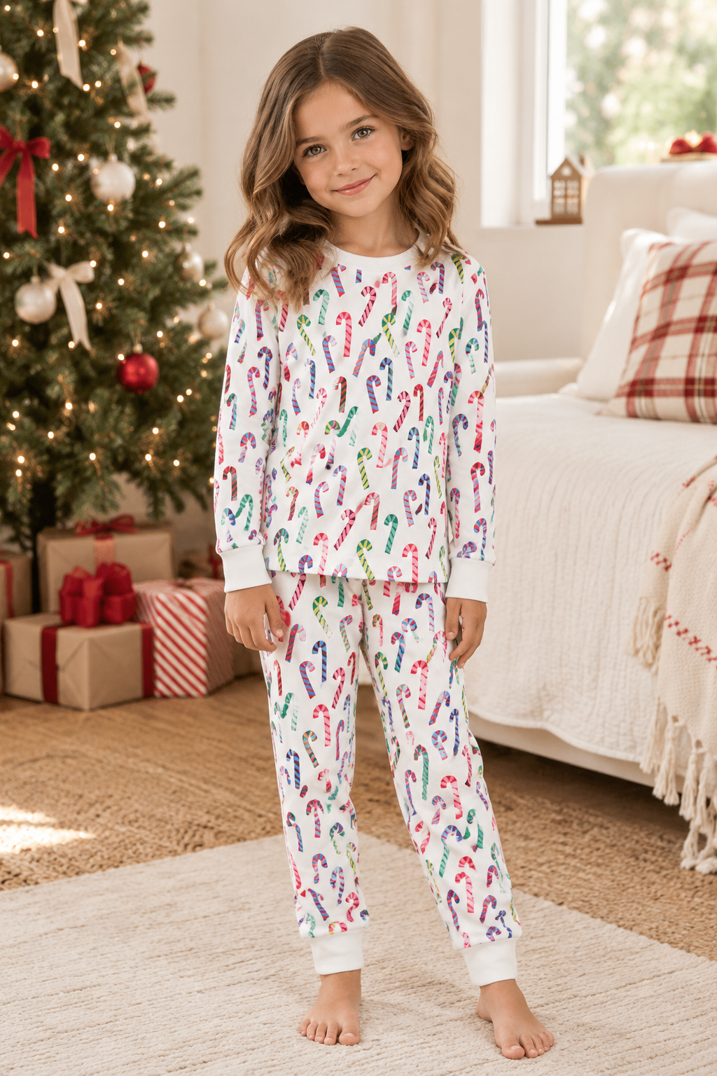Candy Cane Christmas Pajama Set