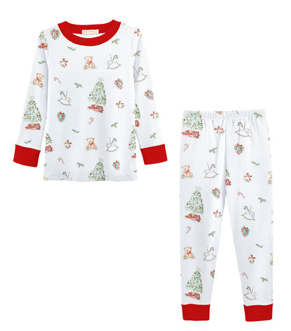 Christmas Tree Printed Pima Kid Set