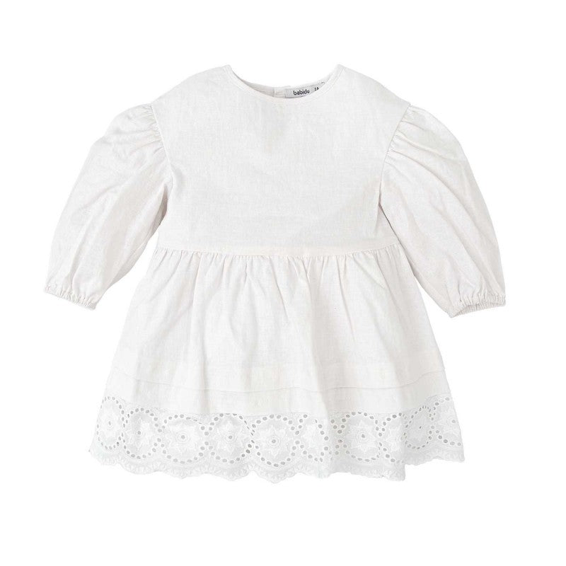 Luz Eyelet Linen Dress