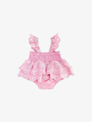 Liliana Eyelet Infant Romper