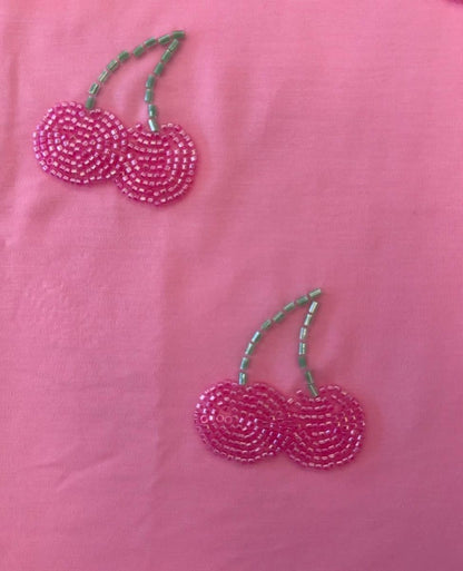Beaded Cherry Dream Short Set (Pre Order)