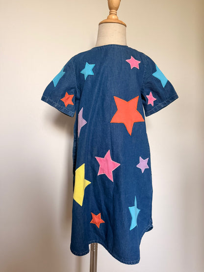 Rainbow Star Denim Dress