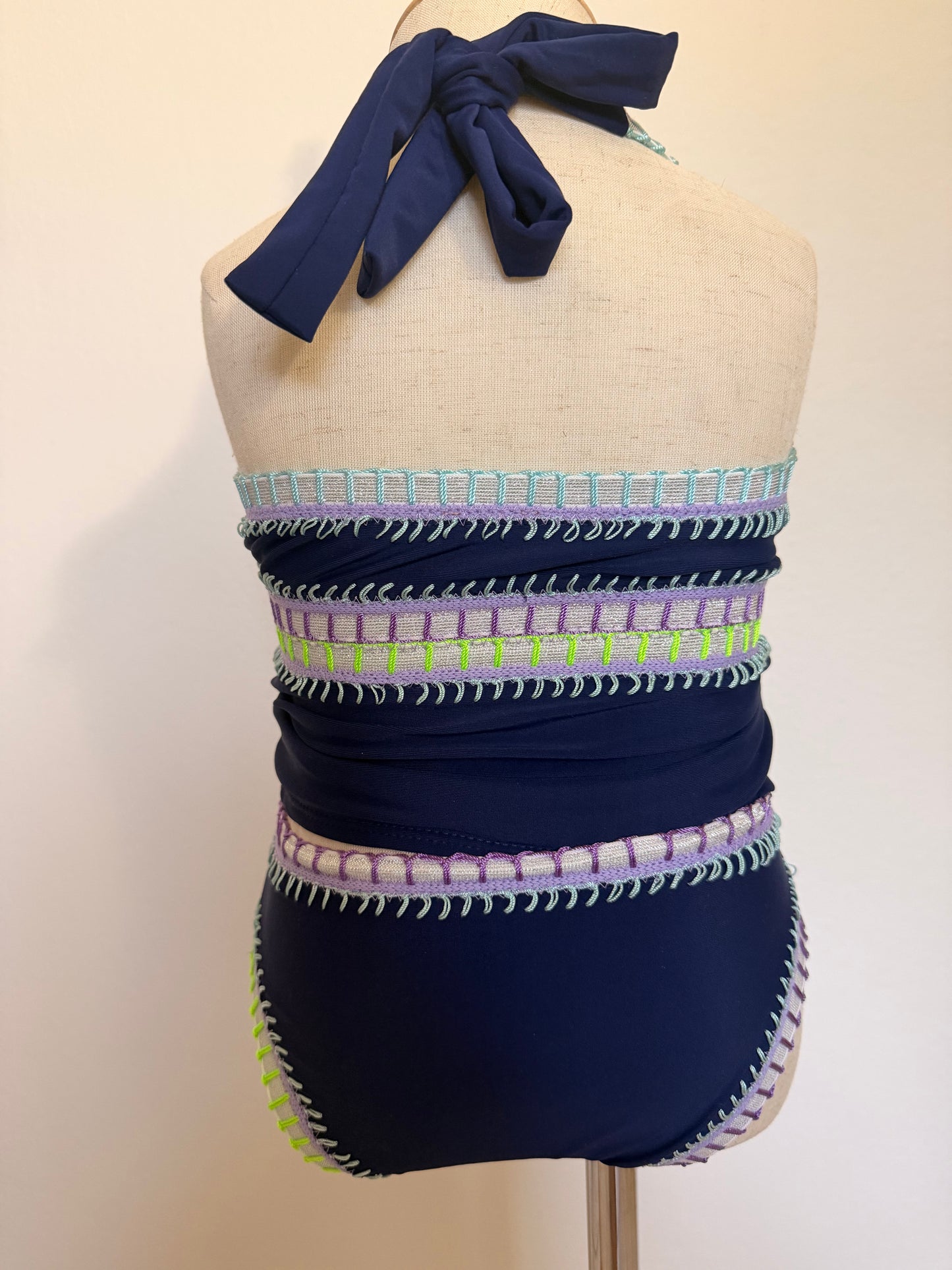 Rainbow Embroidered Tankini