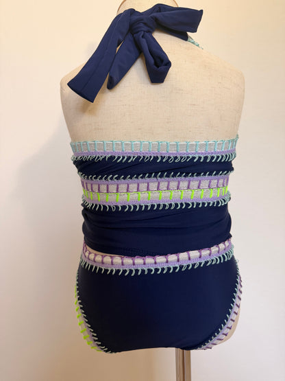 Rainbow Embroidered Tankini