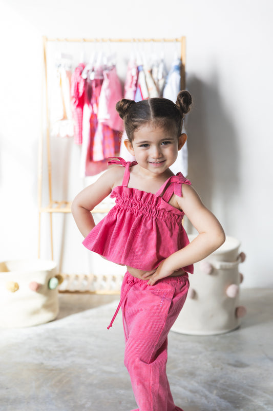 Vichy Frilled Set
