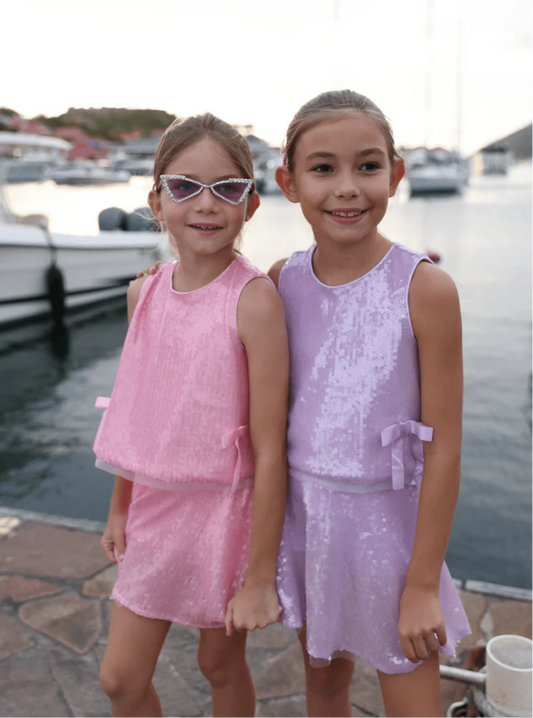 Pastel Sequin Bow Set