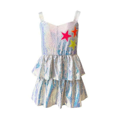 Tiered Star Sequin Dress