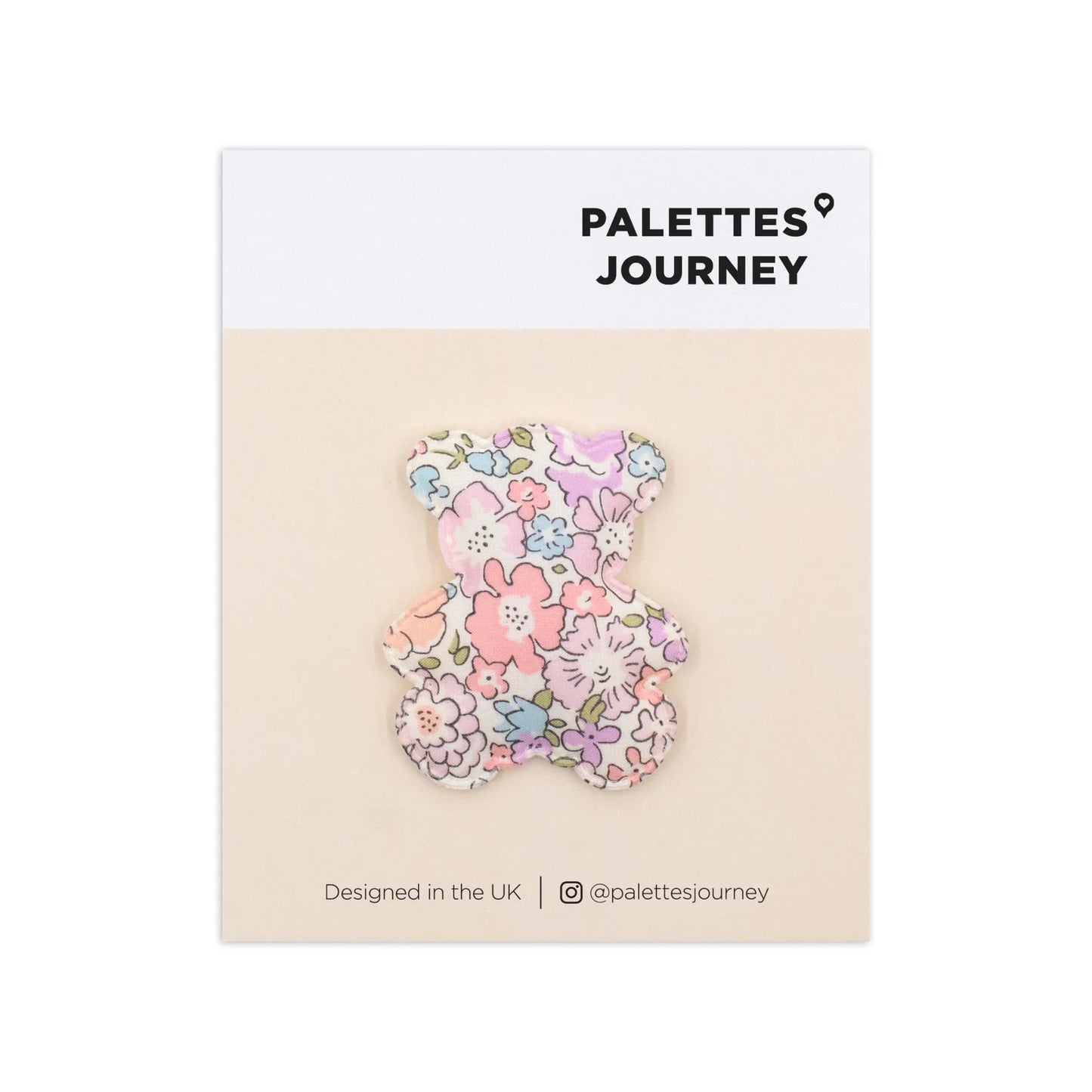 Bear Snap Clips Liberty Michelle Blush Single Bear Clip