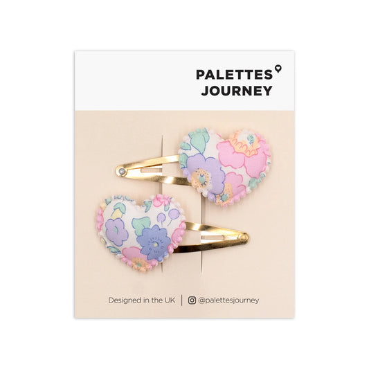 Scalloped Heart Snap Clips Liberty Betsy Cotton Candy
