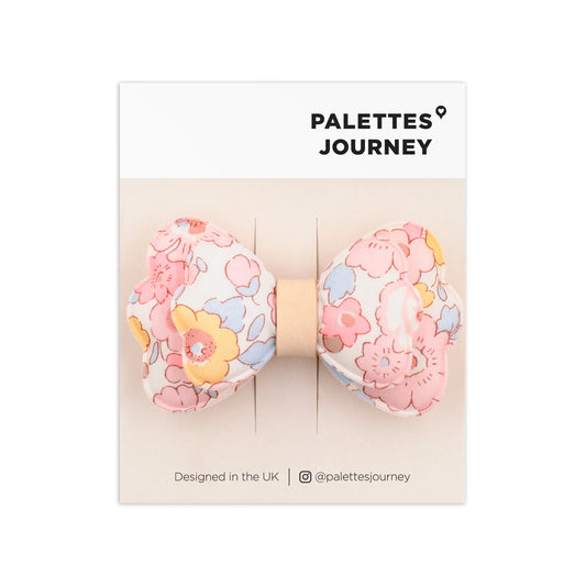 Puffy Bow Clips Liberty Betsy Rustic Blush Bloomfield