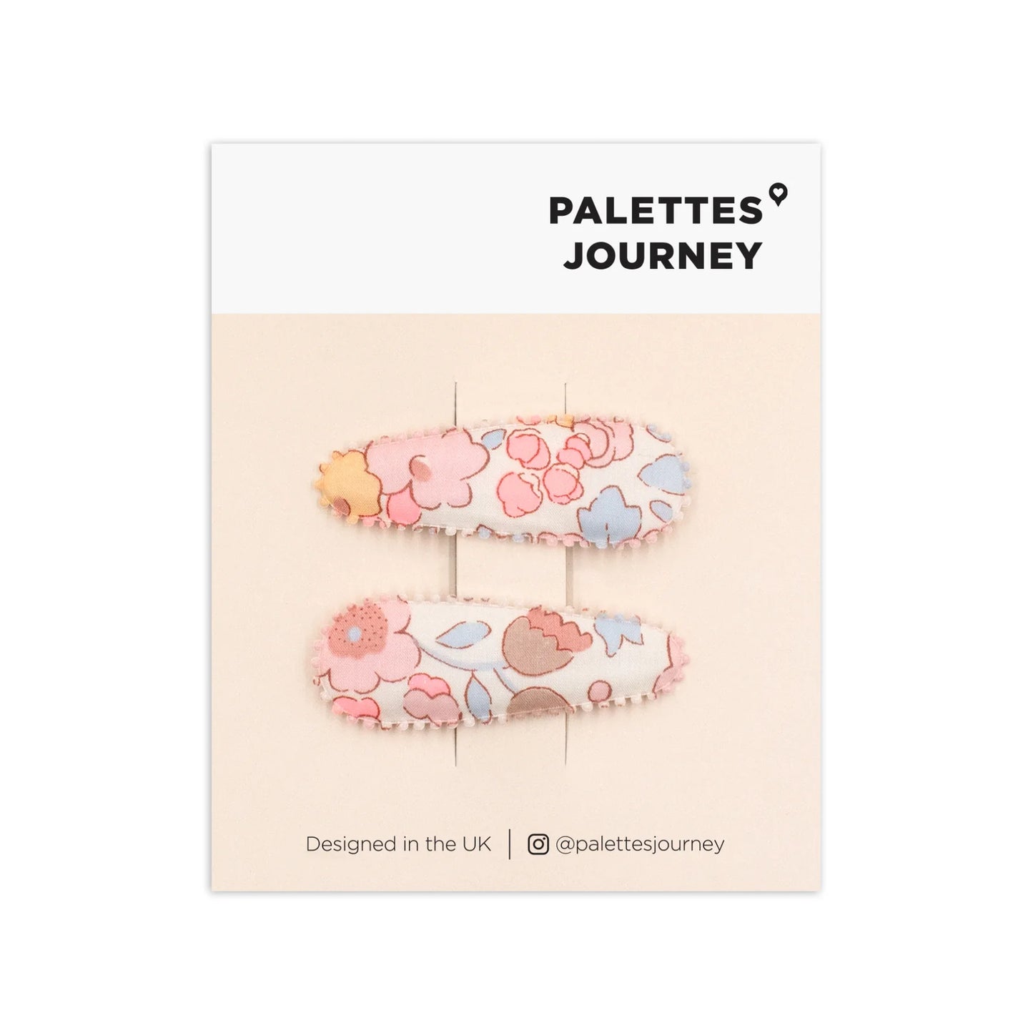 Scalloped Snap Clips Liberty Betsy Blushy Pop