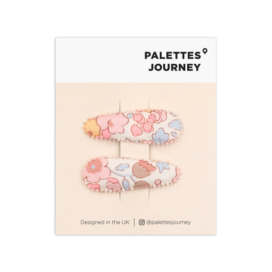 Scalloped Snap Clips Liberty Betsy Blushy Pop
