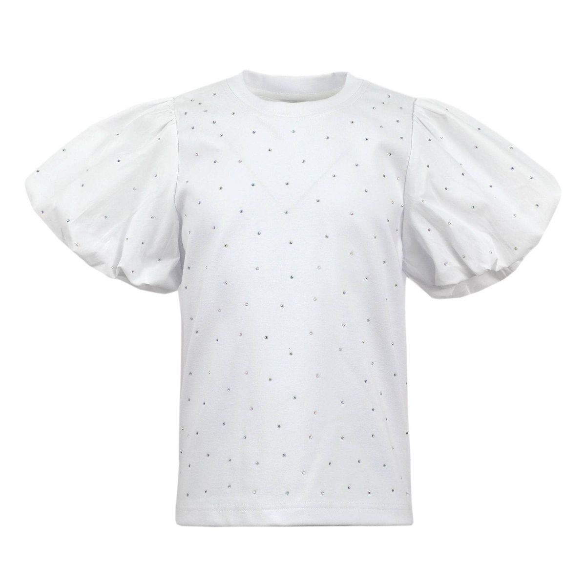 White Sparkle Princess Ruffle T Shirt