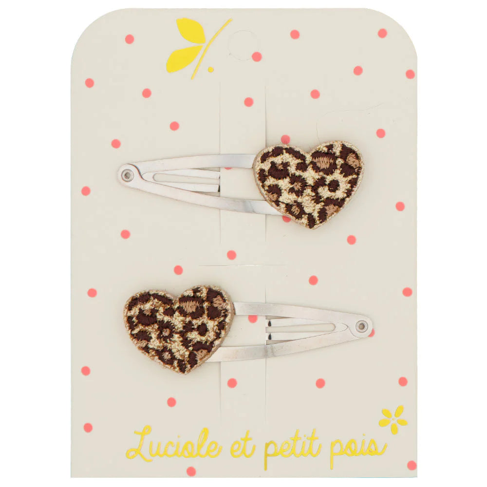 Leo Heart Hair Clips