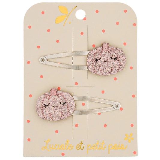 Pink Pumpkin Barrette (Pair)