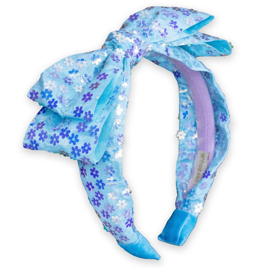 Big Bow Headband-Double Layer Sequin