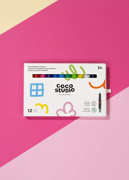Erasable Silky Window Crayons-12 Colors