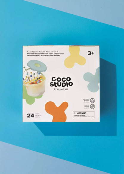 Gouache Paint Bucket & Accesories Set-24 Colors