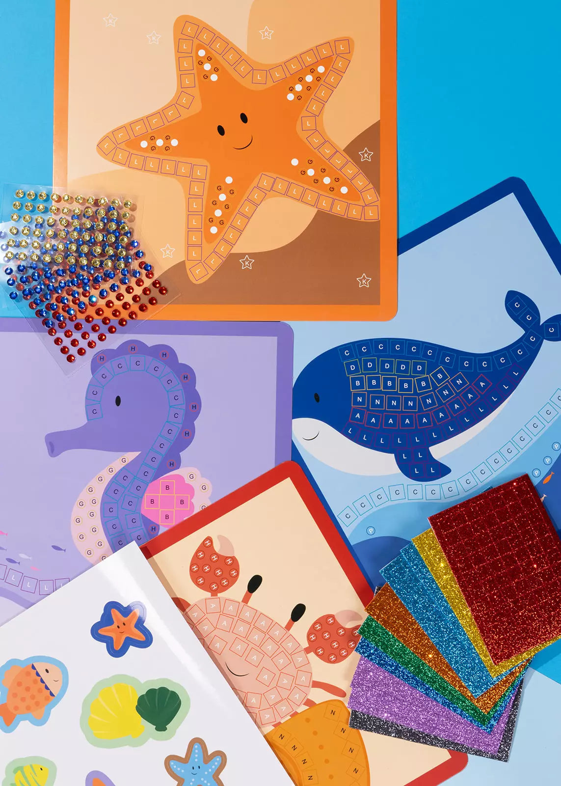 Ocean Mosaic Stickers Art Set-8pcs