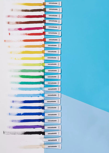 Gouache Paint Bucket & Accesories Set-24 Colors