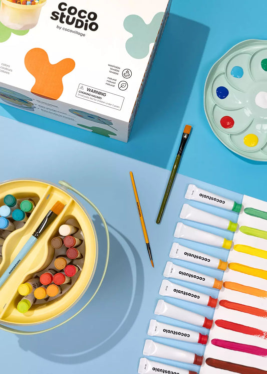 Gouache Paint Bucket & Accesories Set-24 Colors