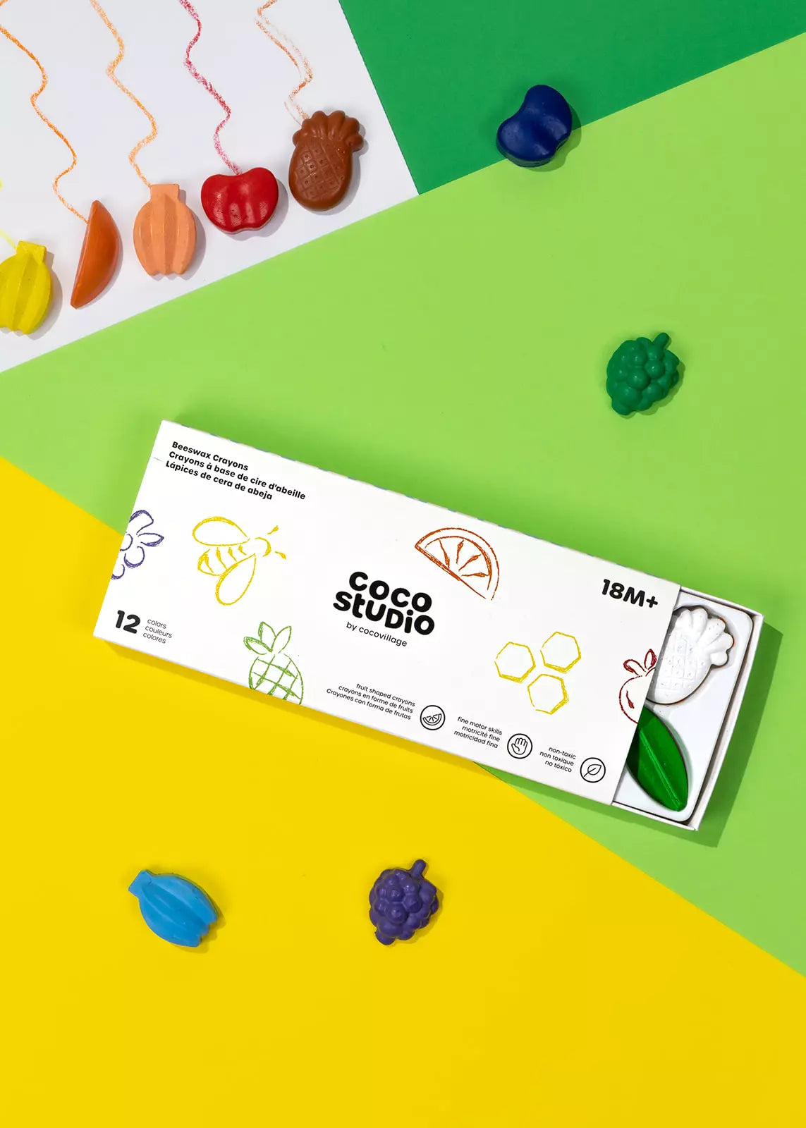 Beeswax Crayon Set- 12 colors