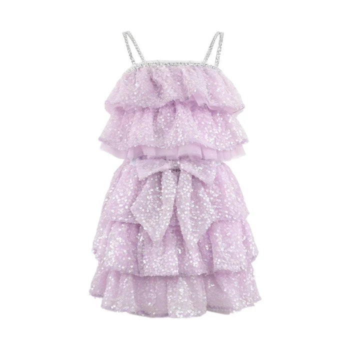 Lavender Sequin Bow Set