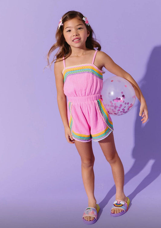 Pink Rainbow Summer Romper