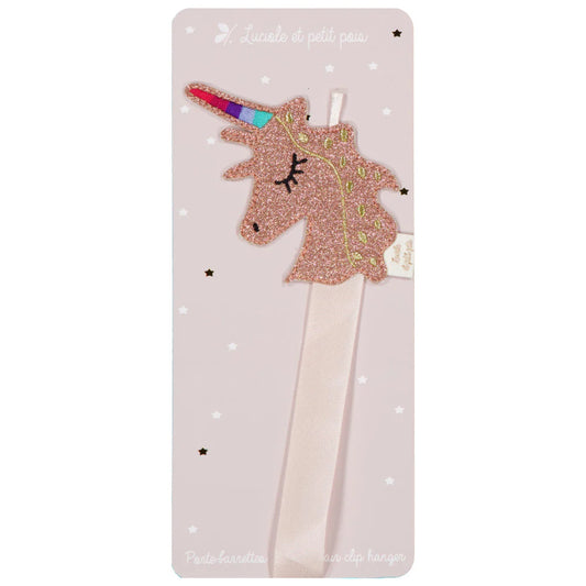 Wall-mounted hair clip holder - Unicorn
