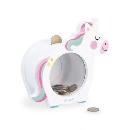 Wooden Unicorn Piggy Bank